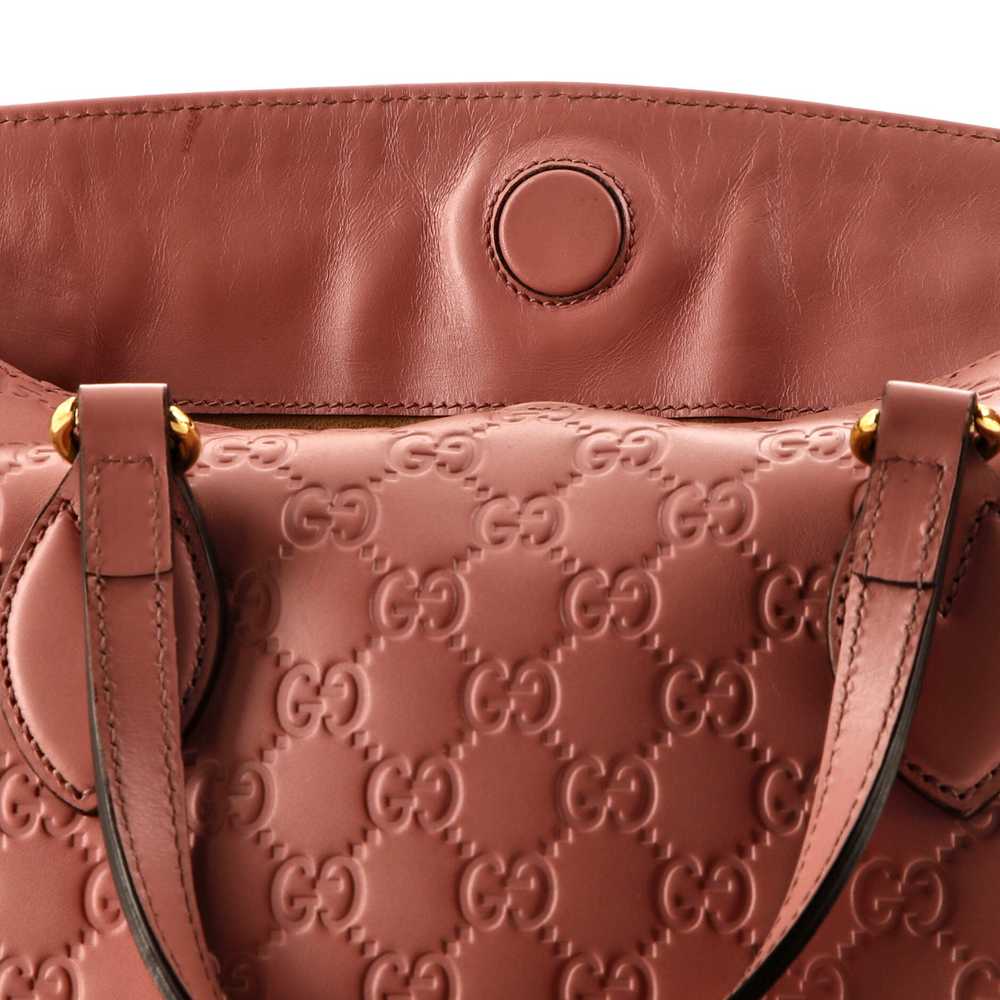 GUCCI Signature Fold Over Tote Guccissima Leather… - image 6