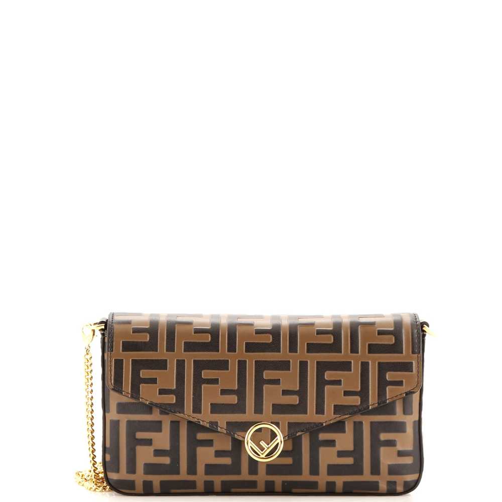 FENDI F is Fendi Envelope Clutch on Chain Zucca E… - image 1