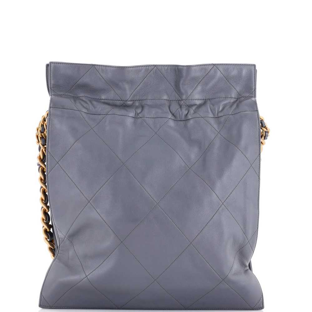 CHANEL CC Chain Drawstring Shopping Bag Quilted L… - image 3