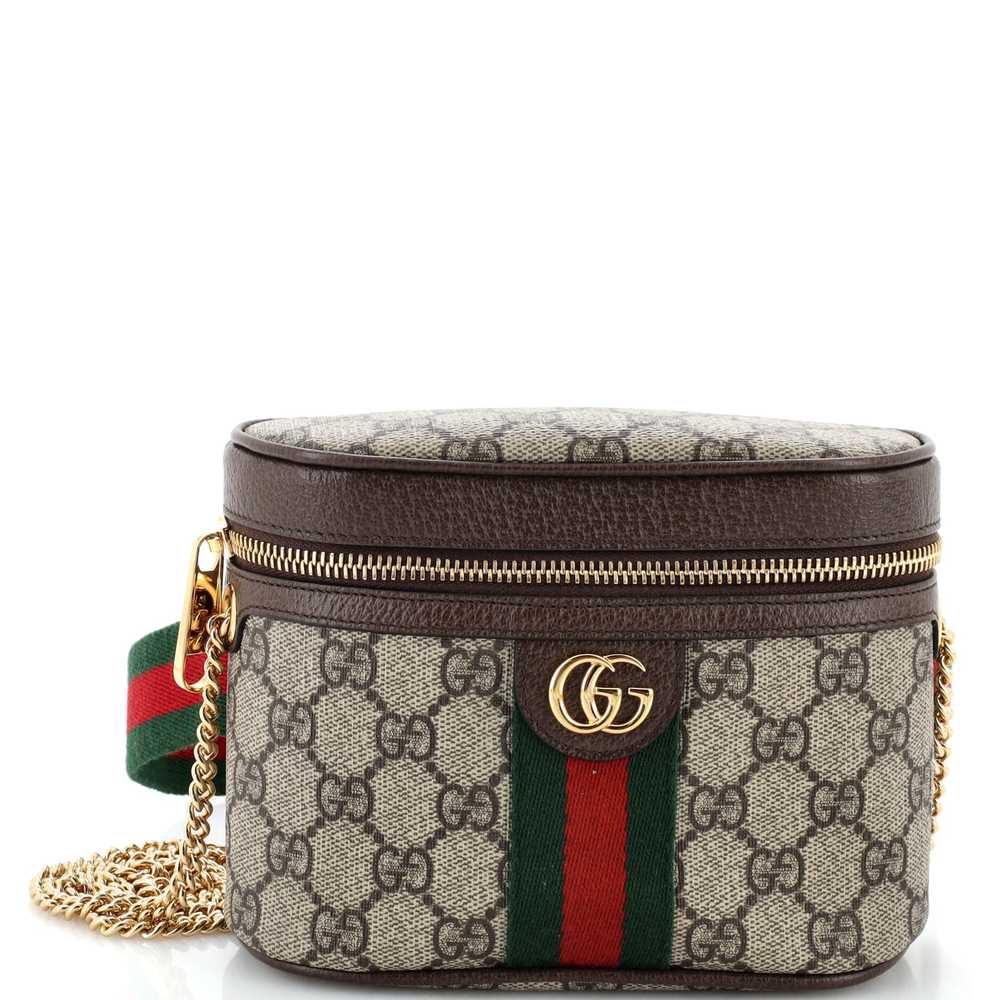 GUCCI Ophidia Chain Belt Bag GG Coated Canvas Sma… - image 1