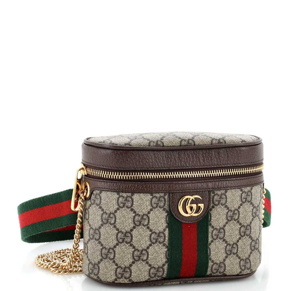 GUCCI Ophidia Chain Belt Bag GG Coated Canvas Sma… - image 2