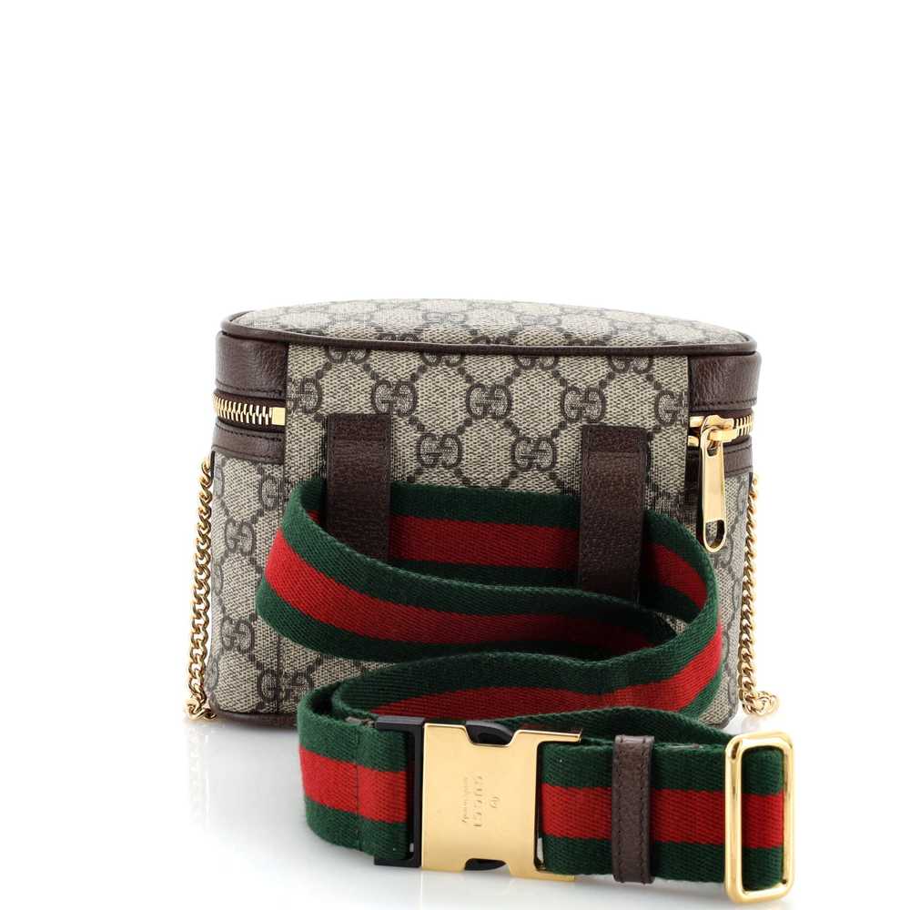 GUCCI Ophidia Chain Belt Bag GG Coated Canvas Sma… - image 3