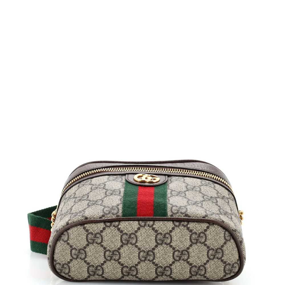 GUCCI Ophidia Chain Belt Bag GG Coated Canvas Sma… - image 4