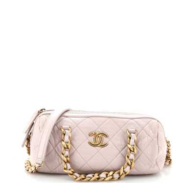 CHANEL Fashion Therapy Bowling Bag Quilted Shiny … - image 1