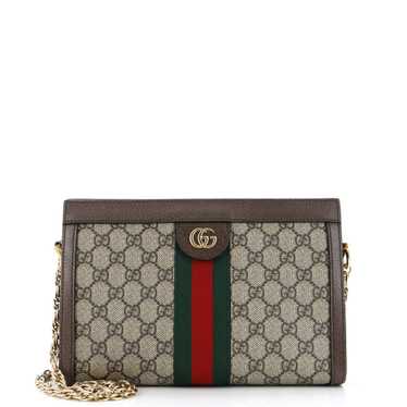 GUCCI Ophidia Chain Shoulder Bag GG Coated Canvas… - image 1