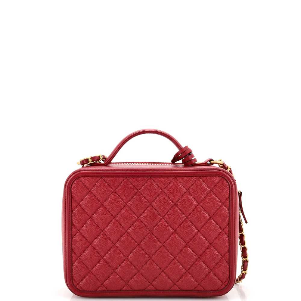 CHANEL Filigree Vanity Case Quilted Caviar Large - image 4