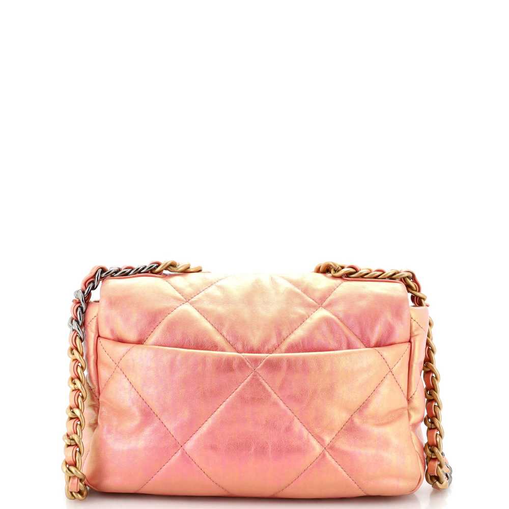 CHANEL 19 Flap Bag Quilted Iridescent Calfskin Me… - image 4