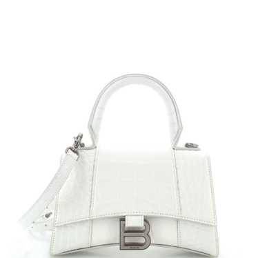 Balenciaga Hourglass Top Handle Bag Crocodile Emb… - image 1