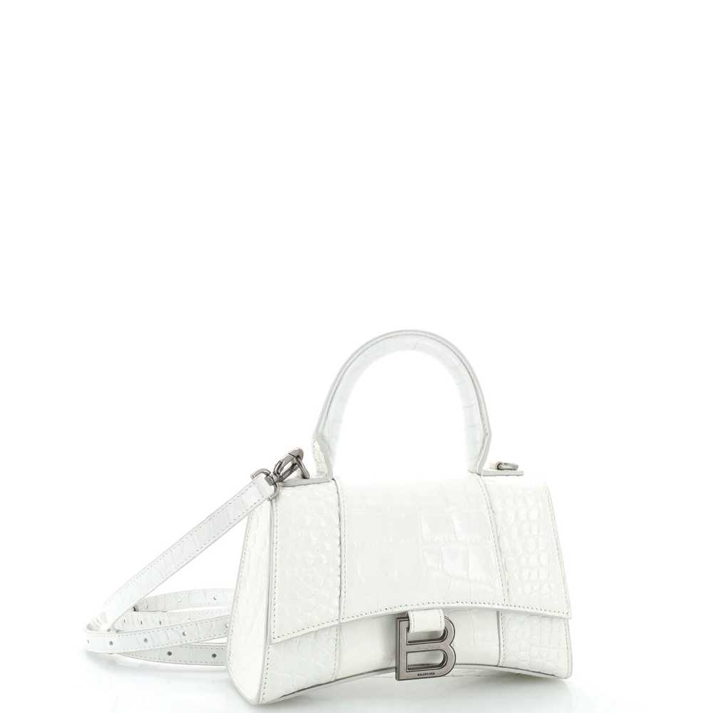 Balenciaga Hourglass Top Handle Bag Crocodile Emb… - image 2