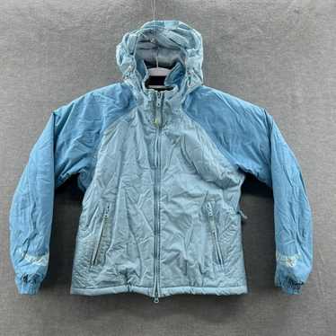 Vintage Light Blue Insulated Hooded Full Zip Ski … - image 1