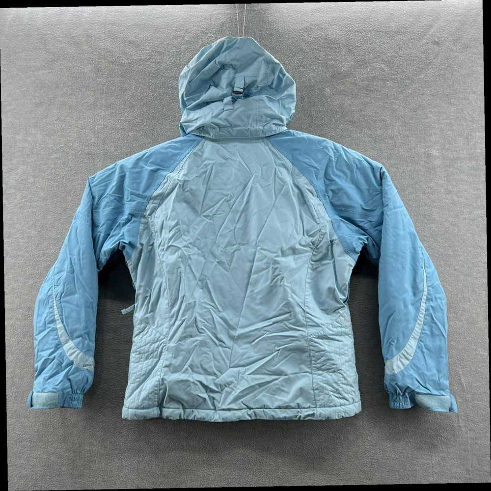 Vintage Light Blue Insulated Hooded Full Zip Ski … - image 7