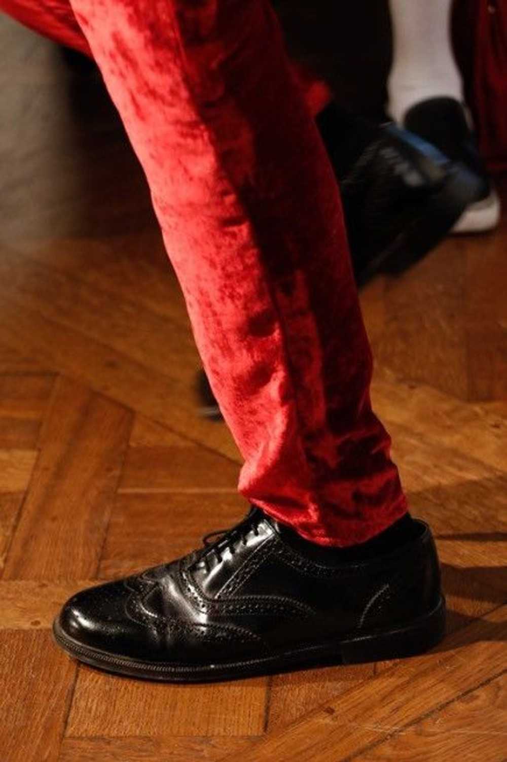 Enfants Riches Deprimes ERD RUNWAY red velour tro… - image 2