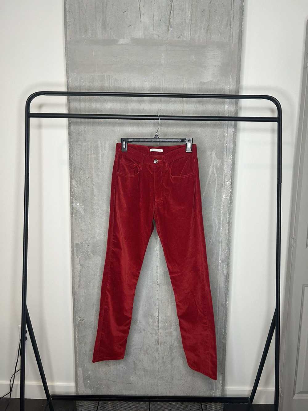 Enfants Riches Deprimes ERD RUNWAY red velour tro… - image 4