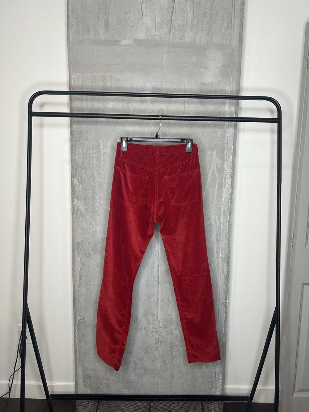 Enfants Riches Deprimes ERD RUNWAY red velour tro… - image 5