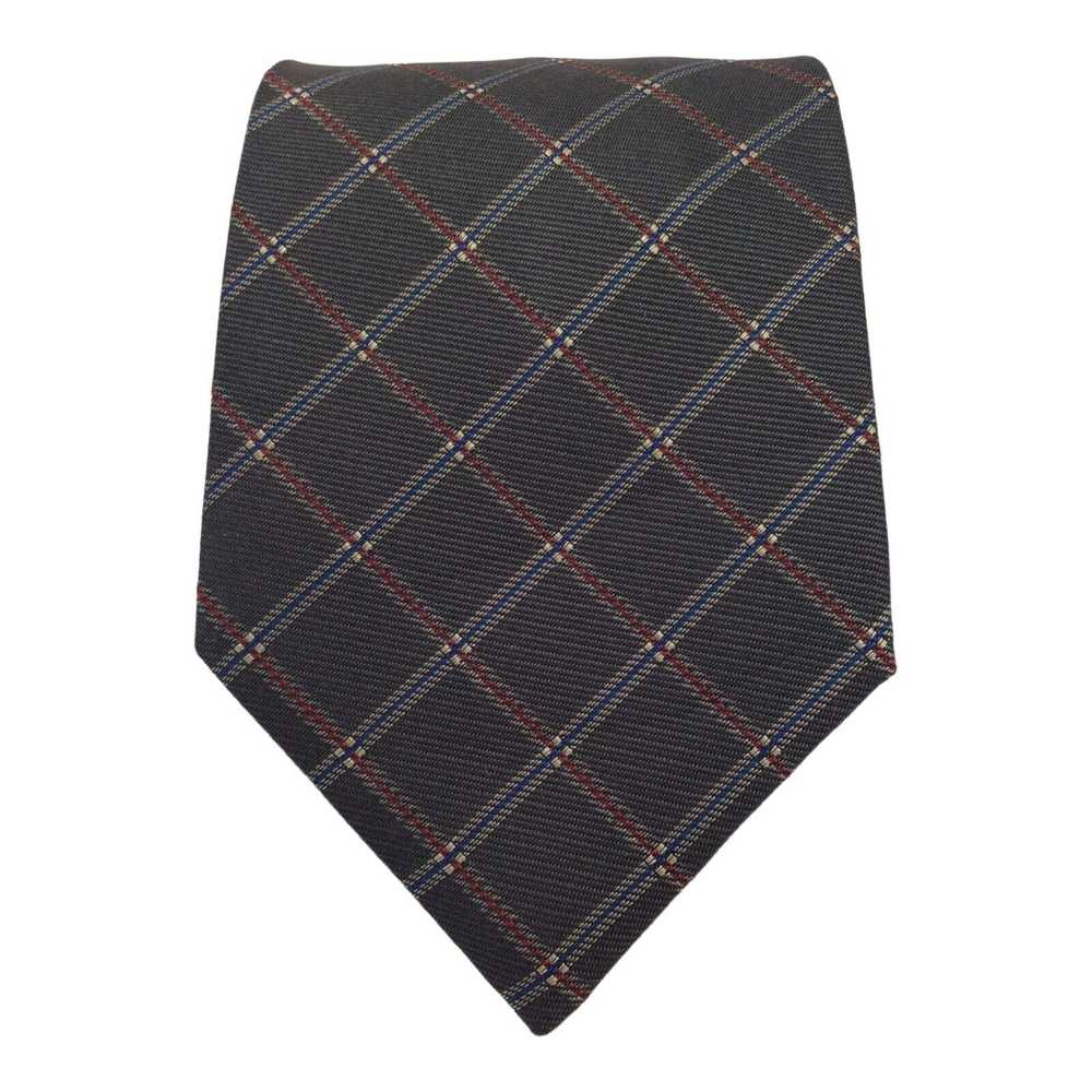 Hermes HERMES PARIS Vintage Gray Plaids & Checks … - image 1