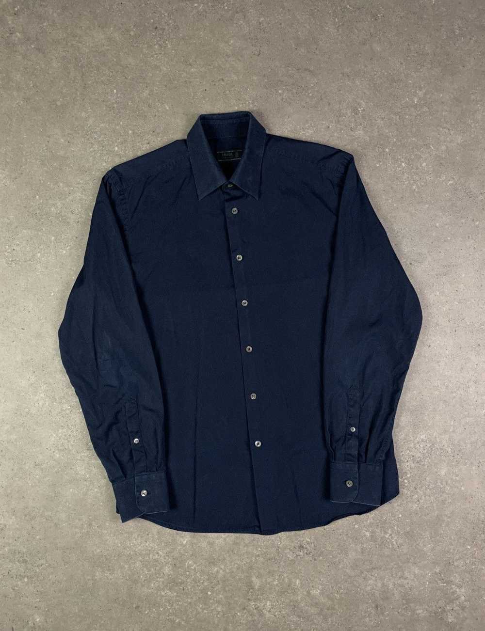 Prada × Vintage Vintage Prada Milano Navy Button … - image 1