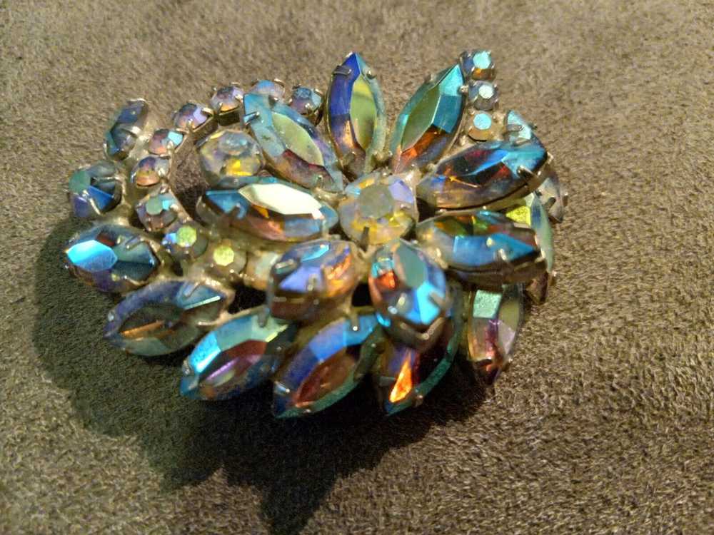 Gorgeous Vintage Antique Pin Brooch flower multi … - image 1