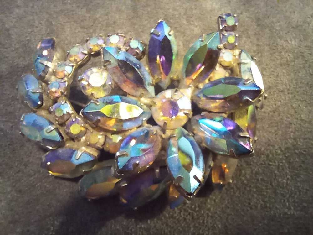 Gorgeous Vintage Antique Pin Brooch flower multi … - image 2