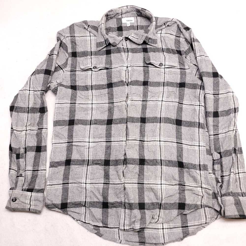 Sonoma Sonoma Windowpane Flannel Shirt Mens Size … - image 2