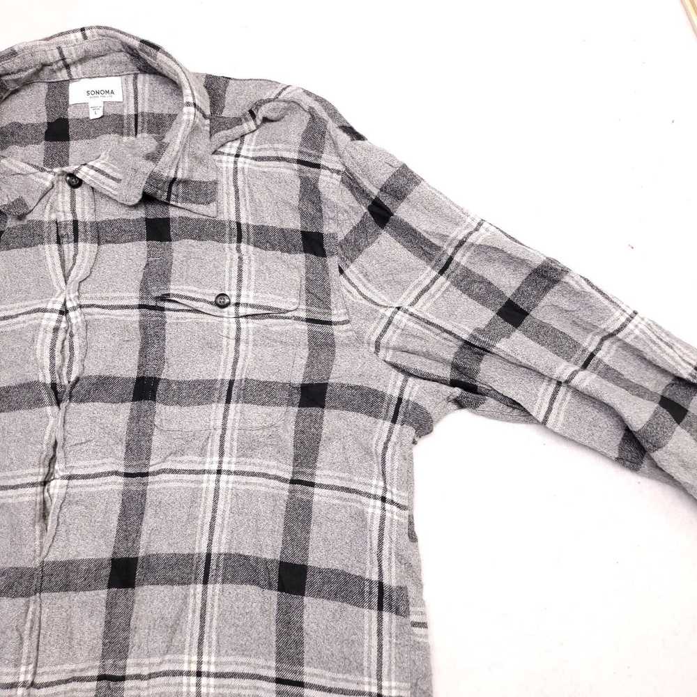 Sonoma Sonoma Windowpane Flannel Shirt Mens Size … - image 4