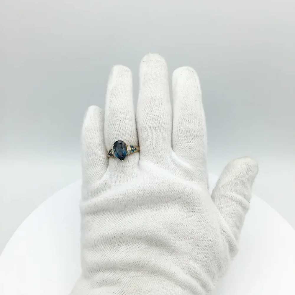 10K .10ctw Topaz Diamond and Kyanite Ring - image 7