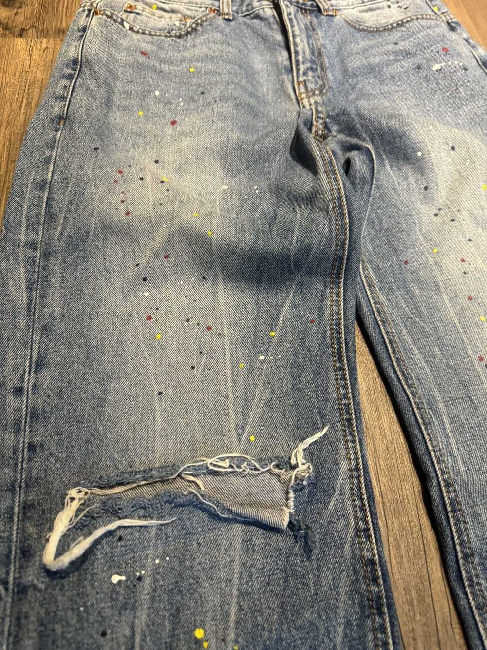 Japanese Brand × Streetwear Paint Splatter Jeans - image 2