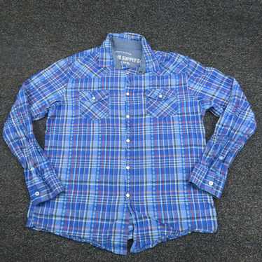 Mossimo Mossimo Supply Shirt Adult Large Blue & R… - image 1