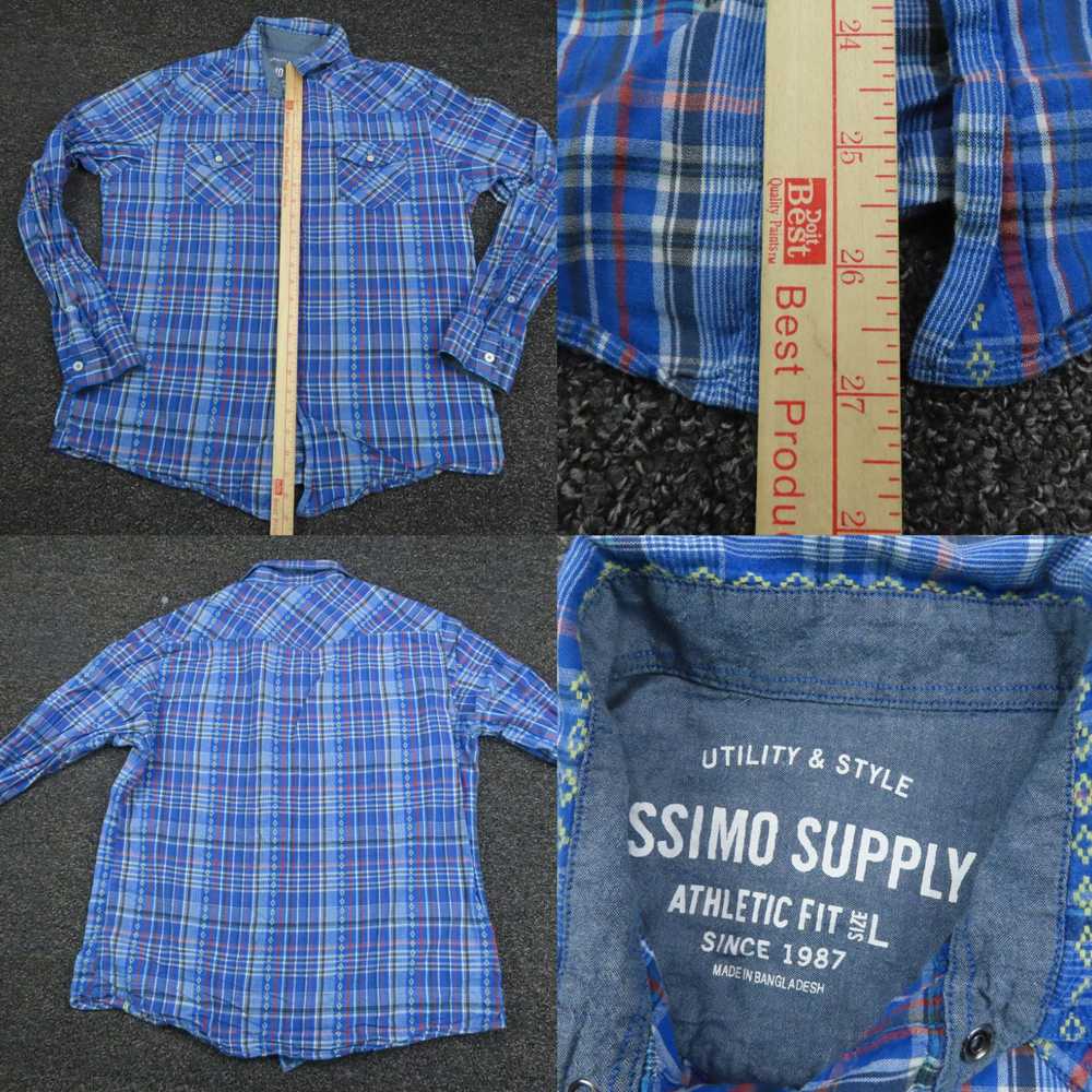 Mossimo Mossimo Supply Shirt Adult Large Blue & R… - image 4