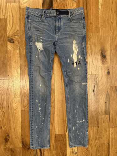 Rta RTA Distressed Bleach Blue Denim Jeans Sz 30