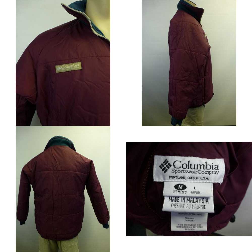 Vintage womens COLUMBIA reversible green maroon z… - image 8