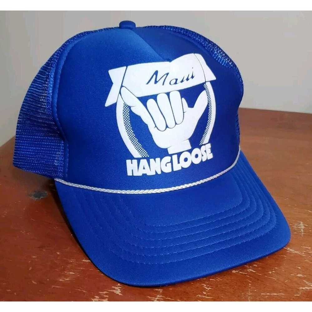 Trucker Hat Vintage Hawaiian Headwear Maui "Hang … - image 1