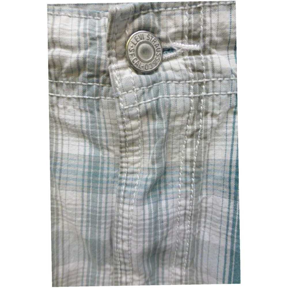 Levi's LEVIS Strauss gray plaid CARGO Shorts Levi… - image 3