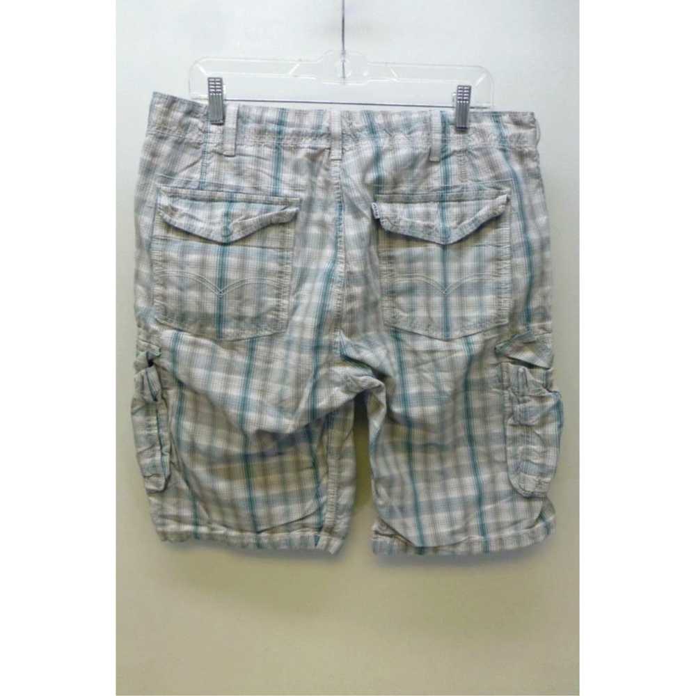 Levi's LEVIS Strauss gray plaid CARGO Shorts Levi… - image 4