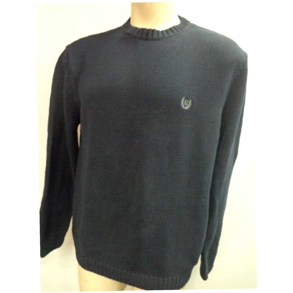 Chaps mens CHAPS thick blue crewneck knit sweater… - image 1