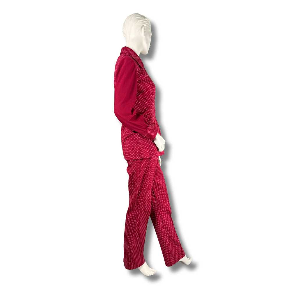 Vintage 1970s Handmade Red Pants Suit - image 2