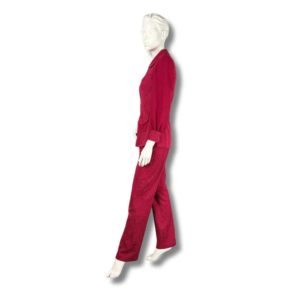 Vintage 1970s Handmade Red Pants Suit - image 3