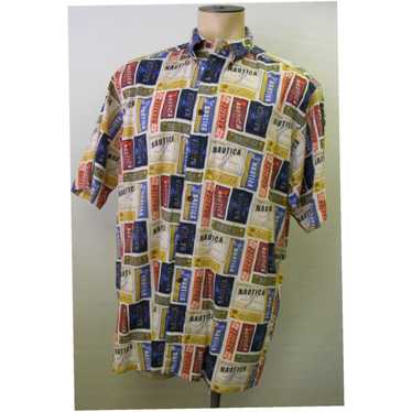 Nautica mens NAUTICA HAWAIIAN BUTTON UP short sle… - image 1