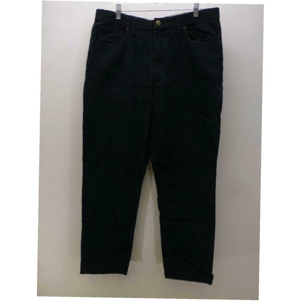 Vintage Lands End Traditional Fit black Denim Jea… - image 3