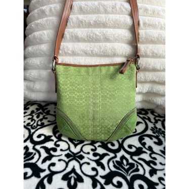 バッグ old coach ergo mini satchel bag lime Coach Ergo Mini Satchel Green Vintage Rare Handbag