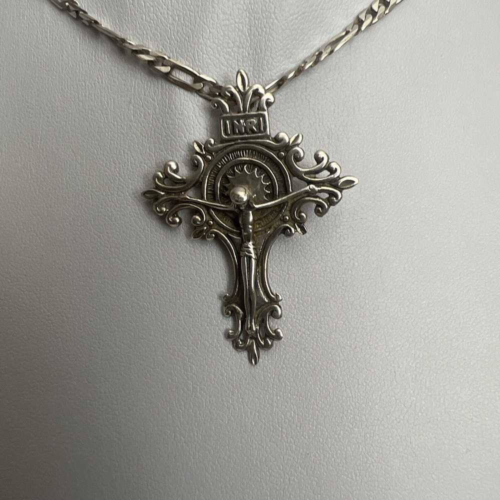 Designer Vintage 925 Sterling Silver Jesus Christ… - image 1