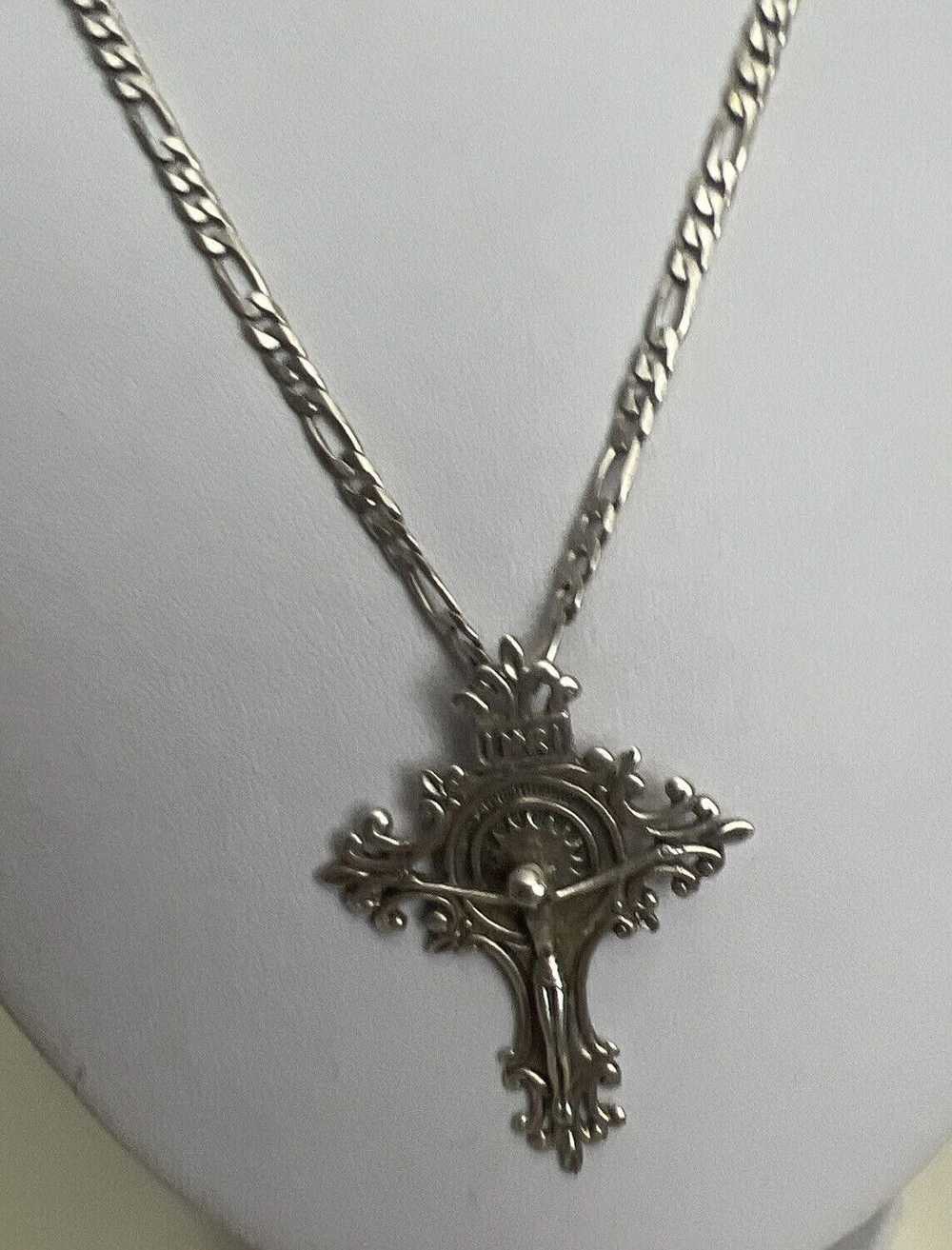 Designer Vintage 925 Sterling Silver Jesus Christ… - image 4