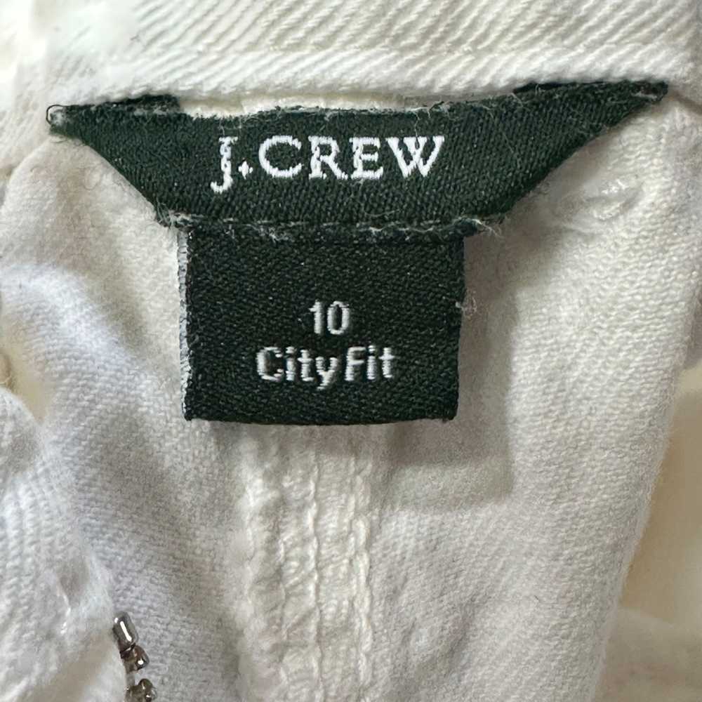 J.Crew J.Crew White Cotton City Fit Flare White D… - image 5