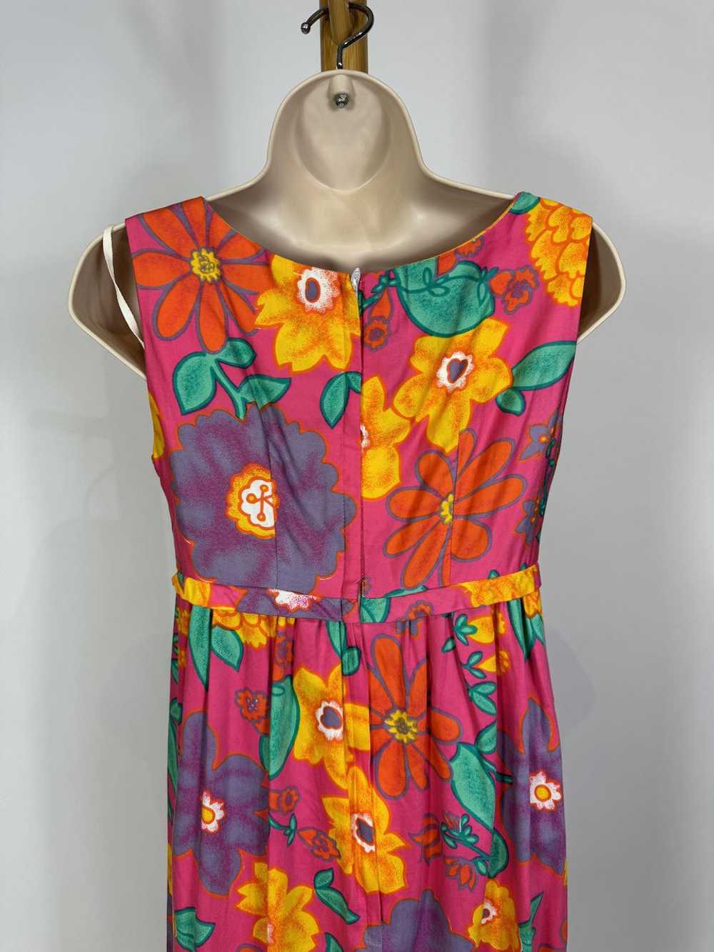 1960s - 1970s Pink Mulitcolor Floral Print Babydo… - image 5