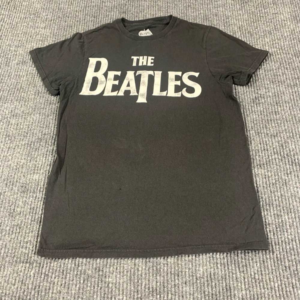 Apple The Beatles T Shirt Womens Small Black Appl… - image 1