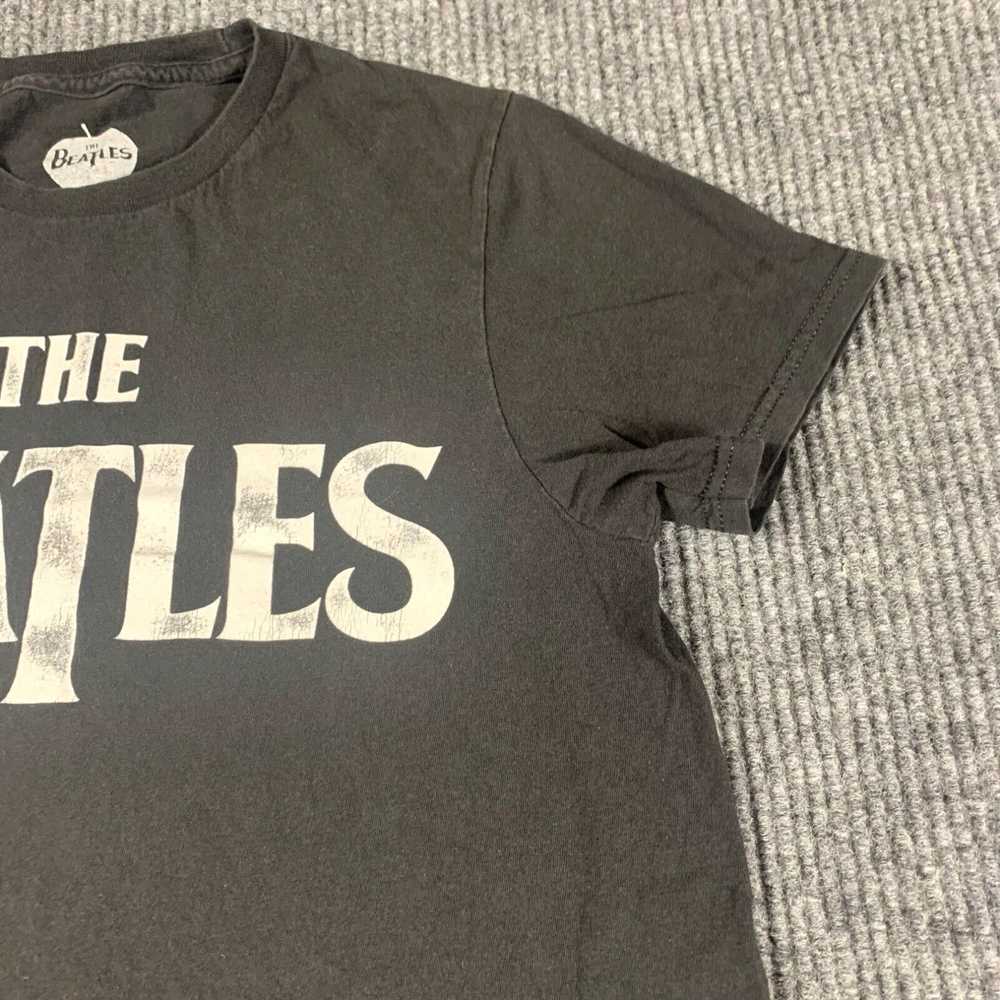 Apple The Beatles T Shirt Womens Small Black Appl… - image 4