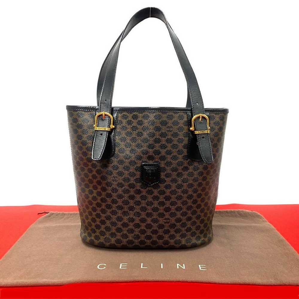 Celine Macadam Blazon tote bag handbag black, alm… - image 1