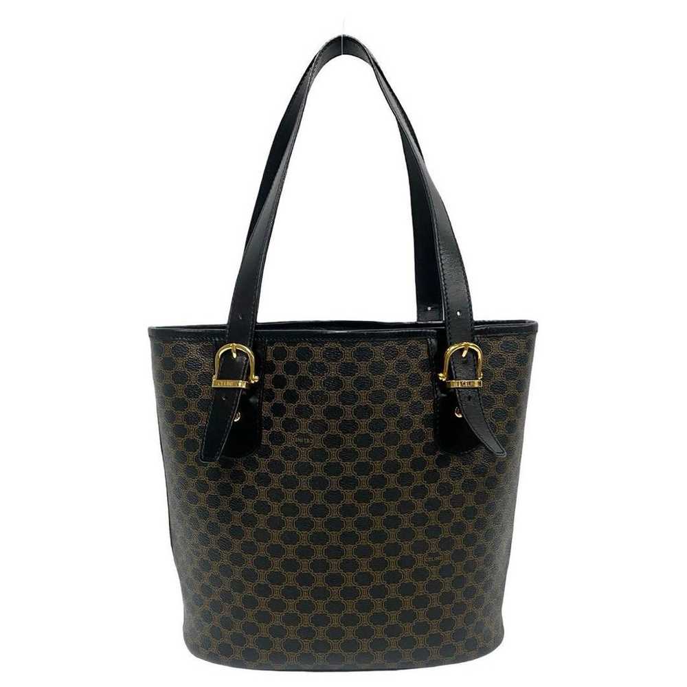 Celine Macadam Blazon tote bag handbag black, alm… - image 8