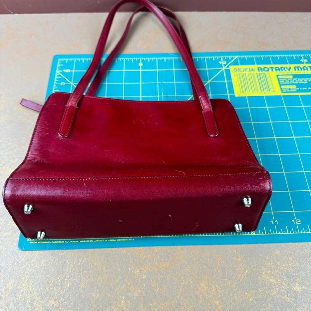 VTG Monsac Original Red Smooth Leather Purse 7X10… - image 10