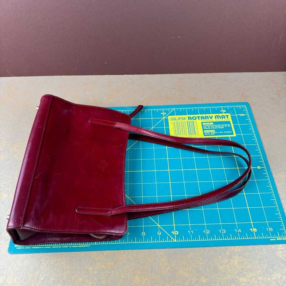 VTG Monsac Original Red Smooth Leather Purse 7X10… - image 11