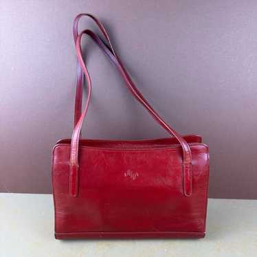 VTG Monsac Original Red Smooth Leather Purse 7X10… - image 1